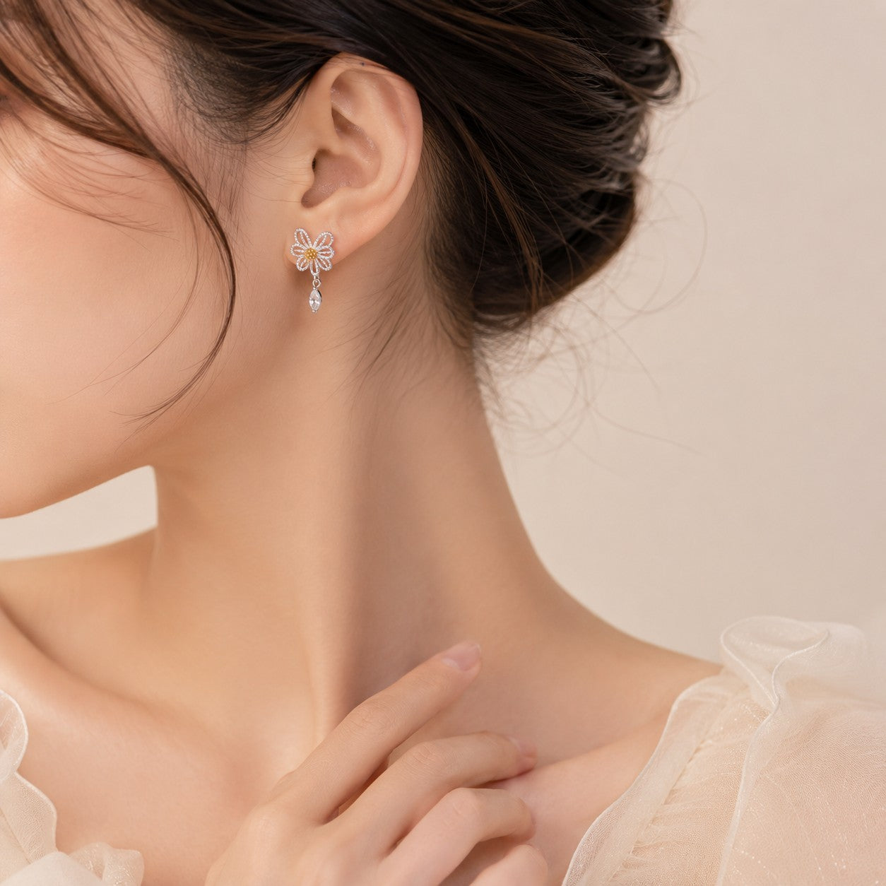バタフライドロップ ピアス