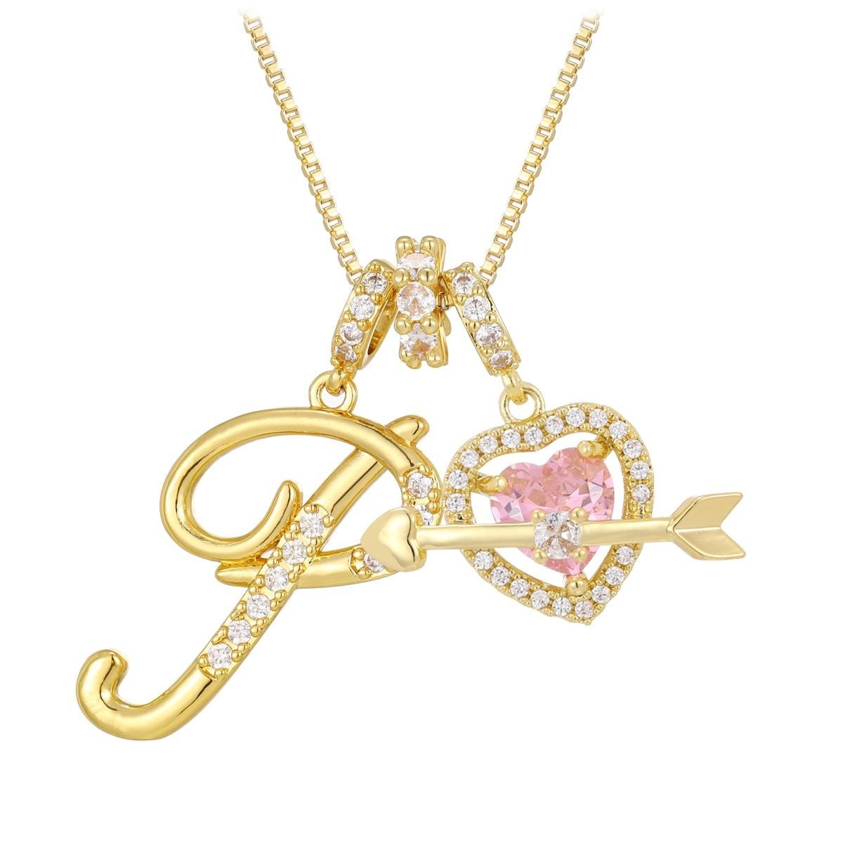 イニシャルハート ネックレス