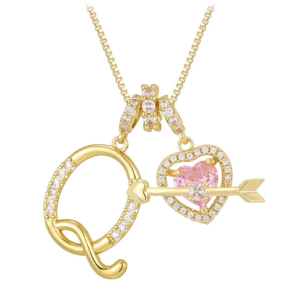 イニシャルハート ネックレス