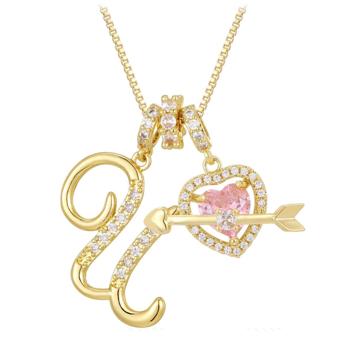 イニシャルハート ネックレス