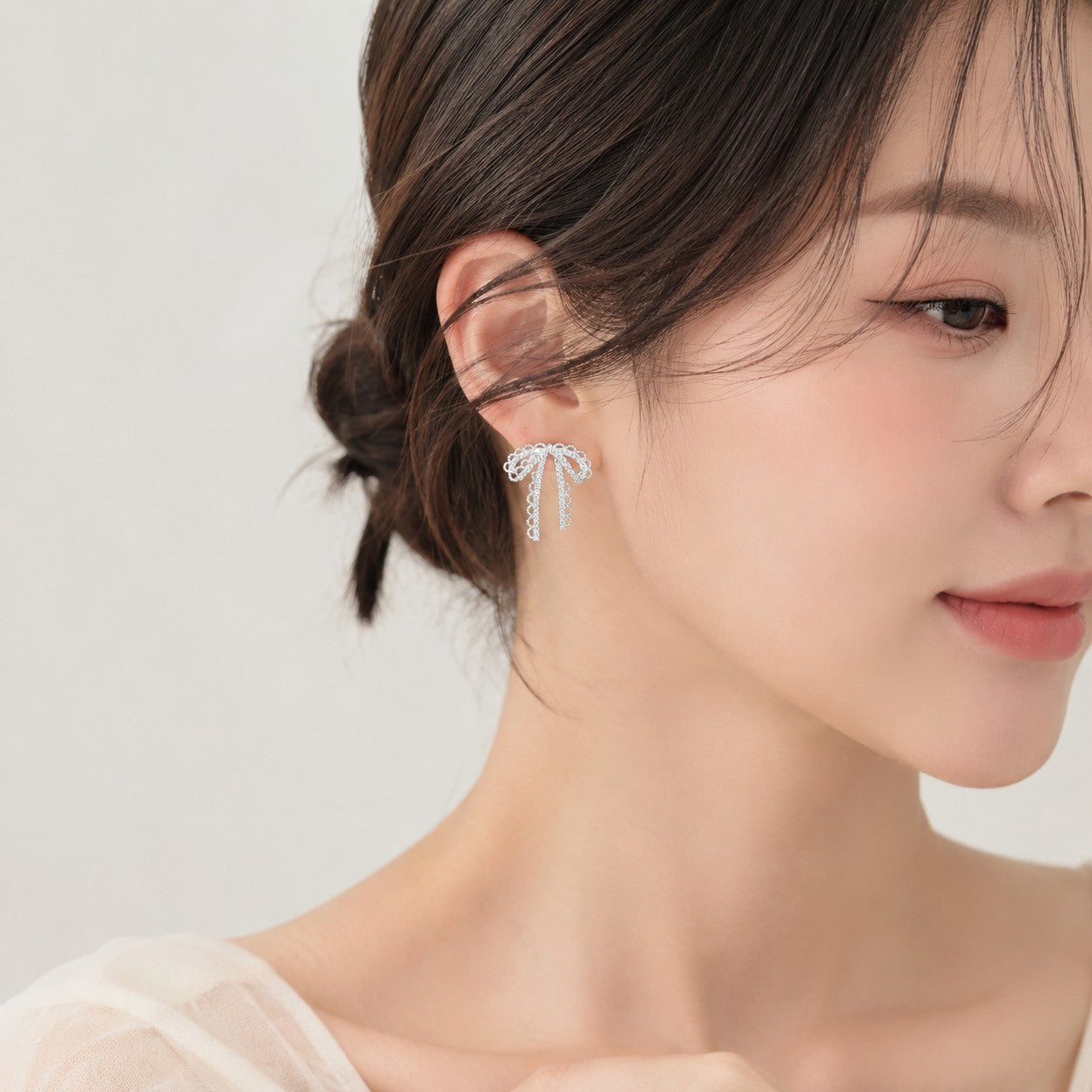 ビッグリボン ピアス