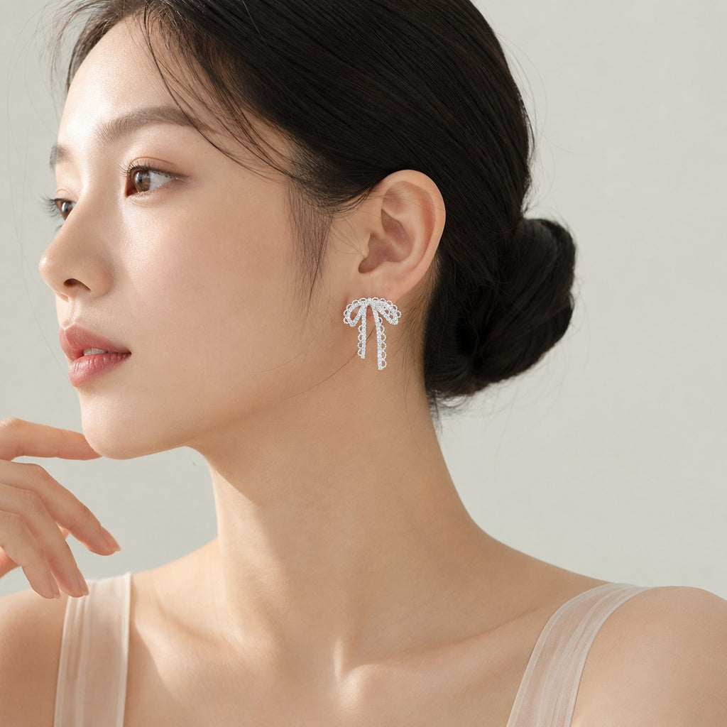 ビッグリボン ピアス