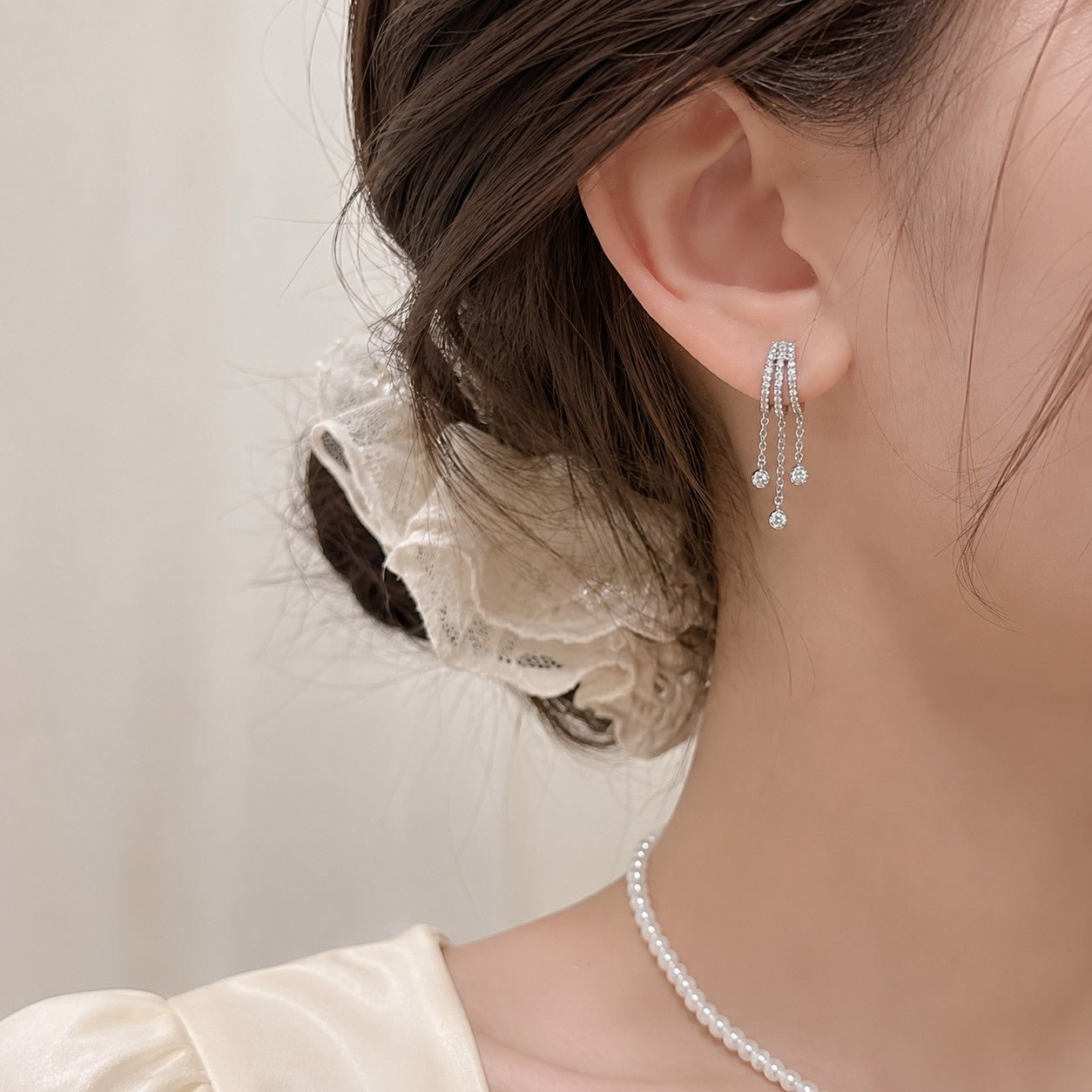 トリプルドロップ ピアス